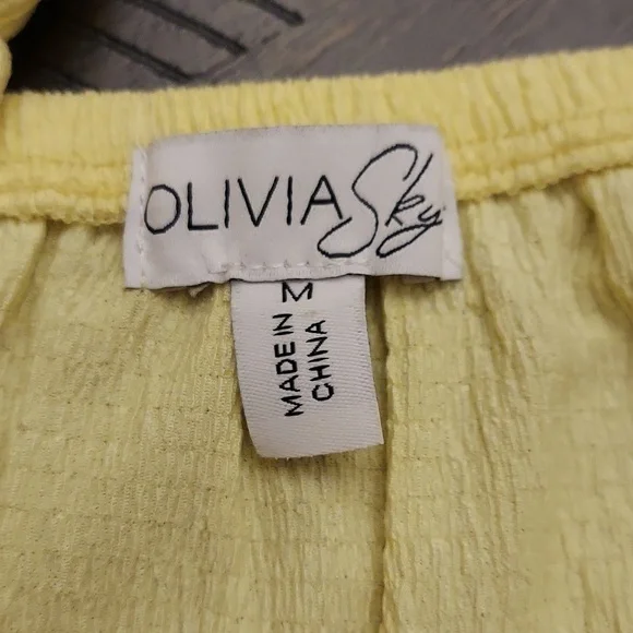 OLIVIA SKY Yellow Gauzy Pullover Tank Top - Picture 7 of 9